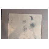 Signed Nelson R.A. 1960 Framed Abstract Pencil Drawing, 21.5x14.5