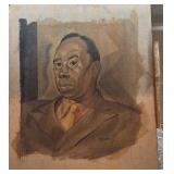 Signed 1939 Watercolor Portrait 14 x 16 by Medcalf