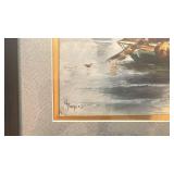 Framed Signed Sailing Boat Painting 14.5 x 11 Inches