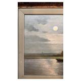 Signed Framed Landscape Painting by H. Verhaaf 21x17