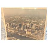 Steven Linscheid Signed 24x20 Aerial Photograph Twin Cities 1987