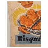 Vintage Bisquick Spanish Corn Recipe Card Advert with Chef Illustration