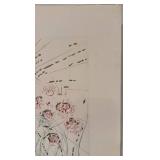 Salvador Dali Signed Limited Edition Etching Nude with Flowers 15 x 22.5