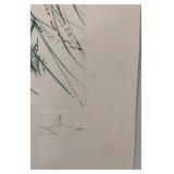 Salvador Dali Signed Limited Edition Etching Nude with Flowers 15 x 22.5