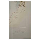 Signed Limited Edition Salvador Dali Engraving 15 x 22.5 with Foxing