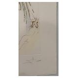 Signed Limited Edition Salvador Dali Engraving 15 x 22.5 with Foxing