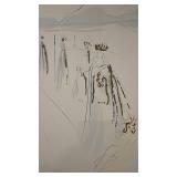 Signed Limited Edition Salvador Dali Engraving 15 x 22.5 with Foxing