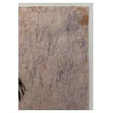 Asian Ink Bamboo Wall Art on Textured Paper 15 x 22