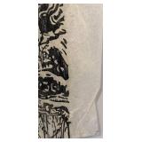 Traditional Asian Ink Rubbing on Rice Paper, 15 x 22 Inches