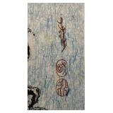 15 x 24 Asian Style Artwork on Handmade Paper with Bird Motif