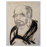 15 x 22 Asian Ink Portrait Print on Rice Paper