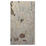 15 x 22 Asian-Inspired Abstract Ink Artwork on Handmade Paper