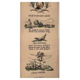Vintage Rhyme Sheet "Old Farmer Giles" Poetry Broadsheet