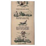 Vintage Rhyme Sheet "Old Farmer Giles" Poetry Broadsheet