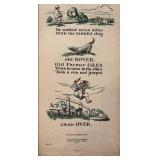 Vintage Rhyme Sheet "Old Farmer Giles" Poetry Broadsheet