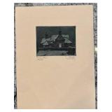 Lot of 5 Vintage Architectural Etchings Signed by Artist