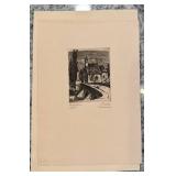 Lot of 4 Vintage European Architectural Etchings
