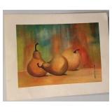 16 x 20 Art Print of Pears Still Life Signed by Artist