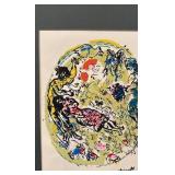 Marc Chagall Style Color Art Print 11 x 9 with Mat