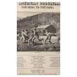 The American Progression Art Exhibit Poster 1978 with Foxing 16.5 x 21.5 in