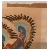 Lot of 5 Woody Crumbo Native American Dance Art Prints 10.5 x 13 Inches