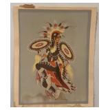Lot of 5 Woody Crumbo Native American Dance Art Prints 10.5 x 13 Inches