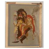 Lot of 5 Woody Crumbo Native American Dance Art Prints 10.5 x 13 Inches