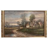 Framed Landscape Oil Painting Signed 16 x 11.5 Inches