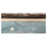 Antique Framed Hand-Colored Engraving Vue de Varsovie 18x11.5