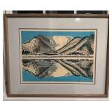 Sekino Signed Limited Edition Woodblock Print, Framed 21x26
