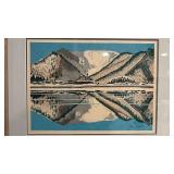 Sekino Signed Limited Edition Woodblock Print, Framed 21x26