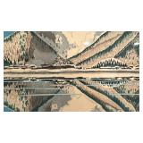 Sekino Signed Limited Edition Woodblock Print, Framed 21x26