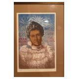 Signed Limited Edition Framed Print Princess Kaiulani by Daryl Waller 1980