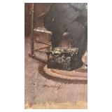17 x 20 Signed Vintage Doctor and Child Print by Medcalf