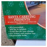 Santa Carrying Presents Light Sculpture and Accessories