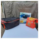 Charcoal Briquettes, 14 Inch Portable Charcoal Grill, and Insulated Cooler Bag