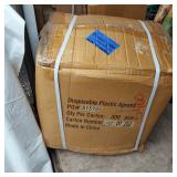 Disposable Plastic Aprons Lot - Approx. 300 Pieces, Unopened Case