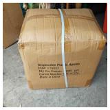 Disposable Plastic Aprons Lot - Approx. 300 Pieces, Unopened Case