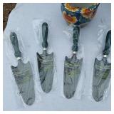 Lifestyle Folding Garden Seat, Watering Cans, and Gardening Tools