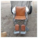 Karman Healthcare Wheelchair with Brown Leather Seat and Footrests