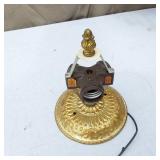 Antique Brass and Crystal Chandelier with Light Fixture Base