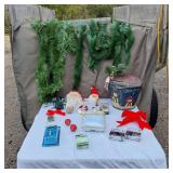 Christmas Decorations and Accessories including LED Lights, Santa Figures, and Garlands