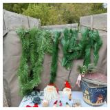 Christmas Decorations and Accessories including LED Lights, Santa Figures, and Garlands
