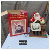 Animated Musical Writing Santa with Box