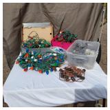Christmas Light Strings and Accessories, Including Colored Bulbs and Cables