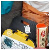Lot of Camping and Outdoor Items including Coleman Lantern, Weber Lighter Cubes, and Thermacell Refills