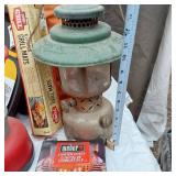 Lot of Camping and Outdoor Items including Coleman Lantern, Weber Lighter Cubes, and Thermacell Refills