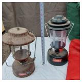 Thetford Porta Potti 135 Fresh Water Flush Portable Toilet, Coleman Lanterns, and Tent Poles