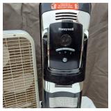 Box Fan, Lasko Ceramic Tower Heater, and Honeywell Oil-Filled Radiator Heater