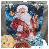 Claire Burke Holiday Collectibles 2001 Plate, Santa Tapestry, and Decorative Items
